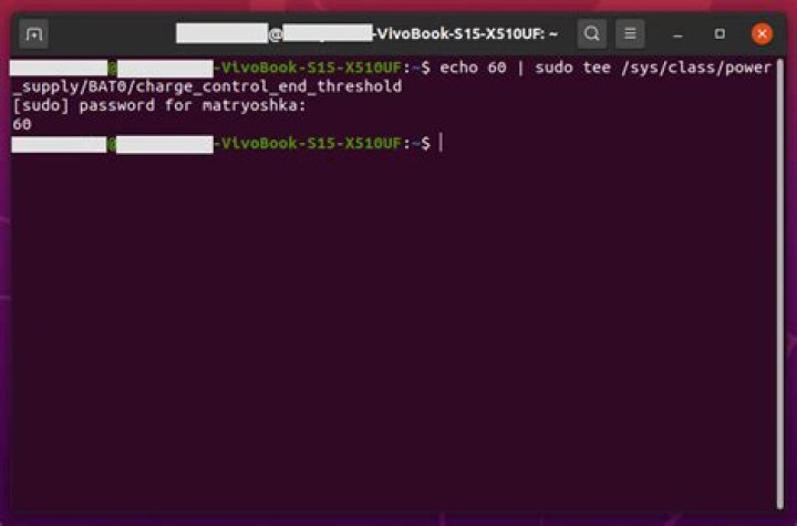 Control the charging of battery in Ubuntu