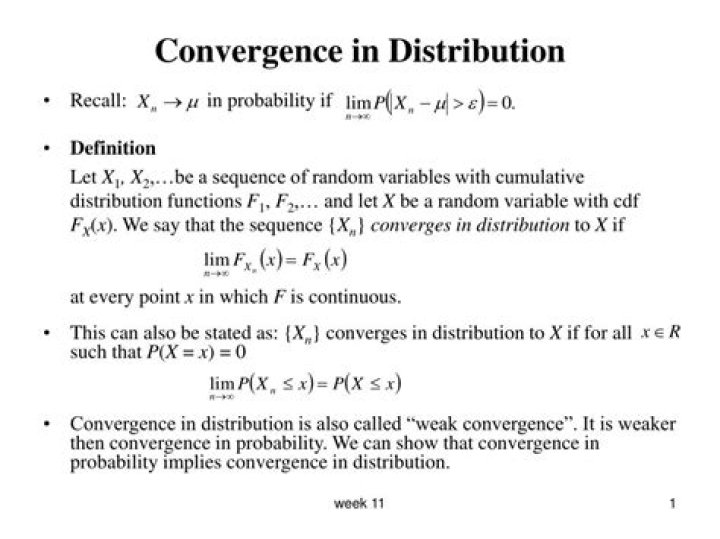 Convergence in probability implies convergence in distribution
