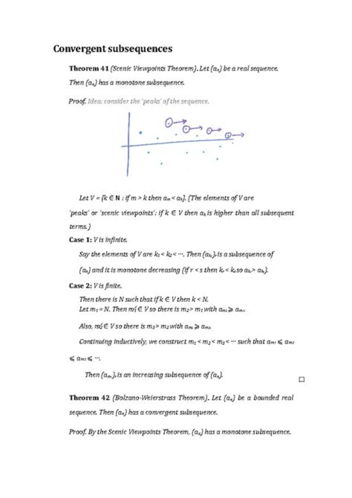 Convergent subsequences