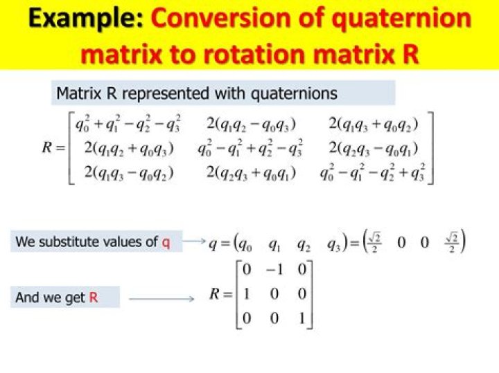 Conversion of rotation matrix to quaternion