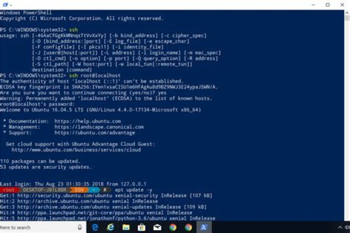 convert a bash command into a windows powershell capable command