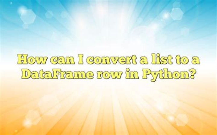 Convert a list to a data frame