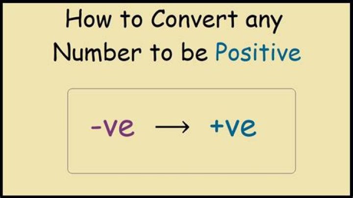 Convert any number to positive. How?