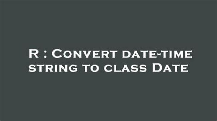 Convert date-time string to class Date