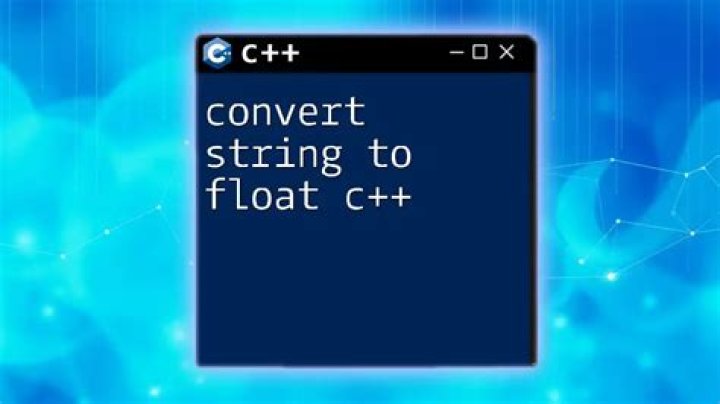 Convert float to std::string in C++