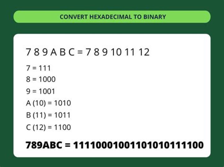 Convert hex to binary