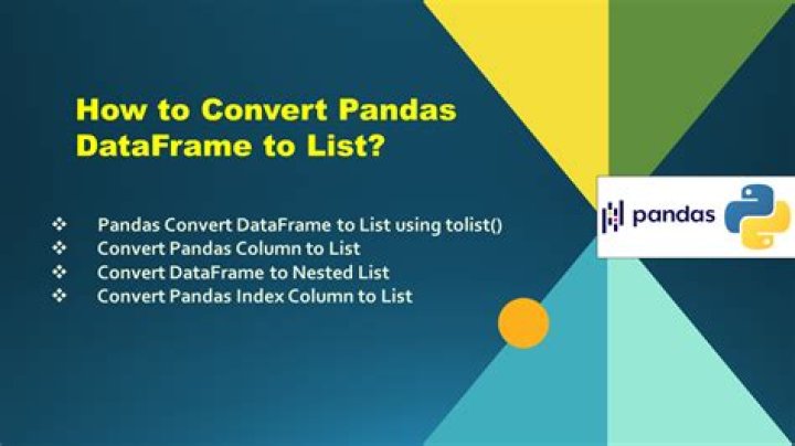 Convert list into a pandas data frame