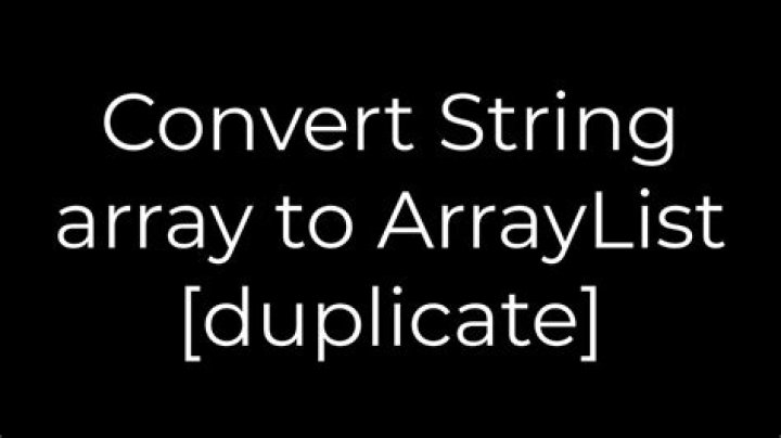 Convert String array to ArrayList [duplicate]
