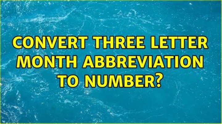 Convert three letter month abbreviation to number?