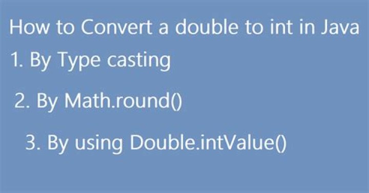 Converting double to integer in Java