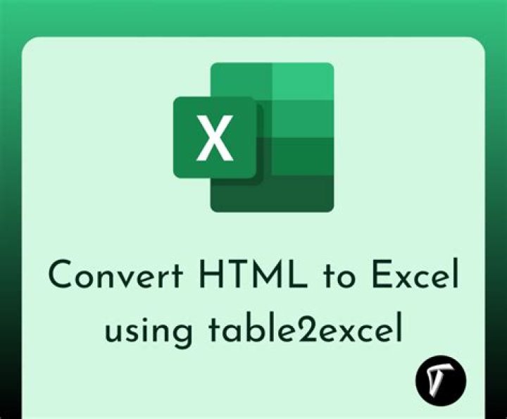Converting HTML to Excel? [closed]