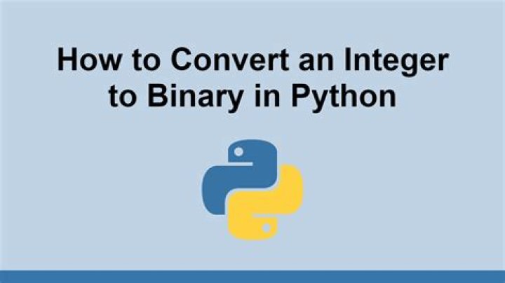 Converting integer to binary in python