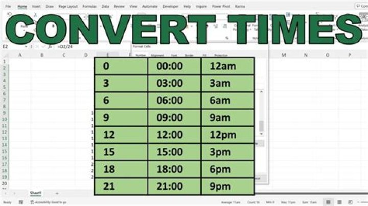 Converting number into time in same cell in Excel