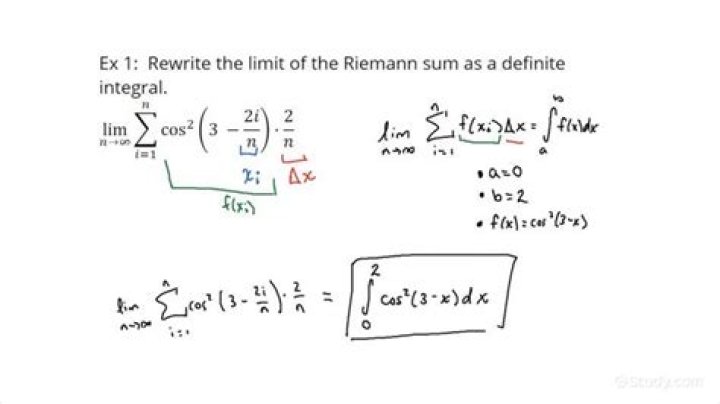 Converting riemann sum to definite integral