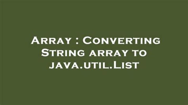 Converting String array to java.util.List