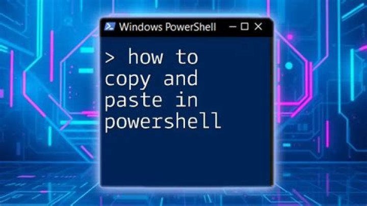 Copy and paste in Windows PowerShell
