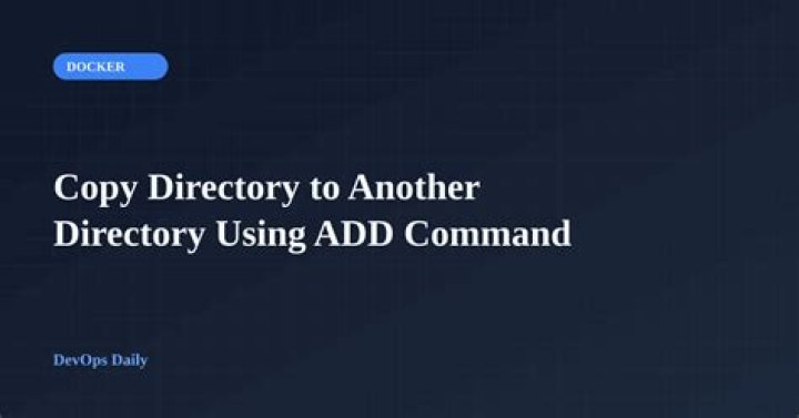 Copy directory to another directory using ADD command