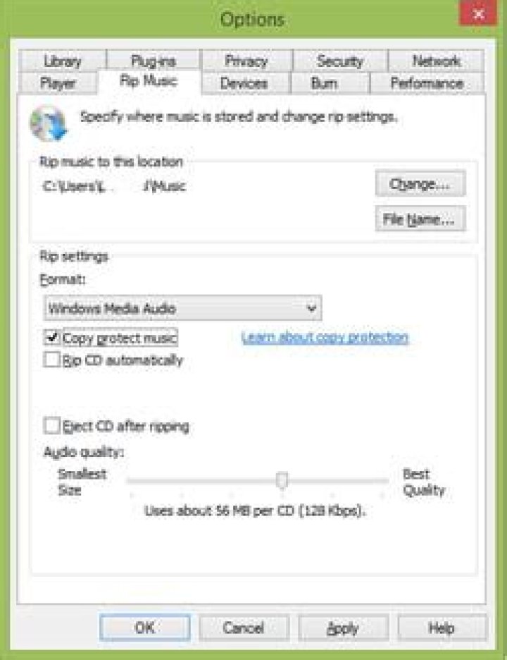 Copy protect music