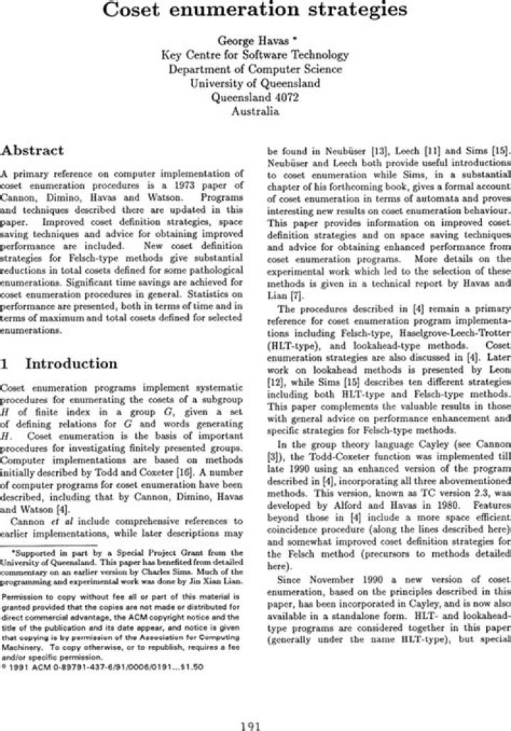 Coset Enumeration