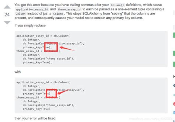 Could not assemble any primary key columns for mapped table