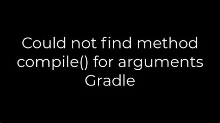 Could not find method compile() for arguments Gradle