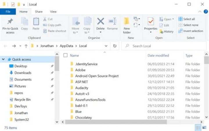 Could not find or access a file that is in the local directory
