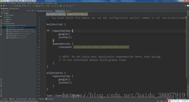 Could not resolve all dependencies for configuration ':classpath'