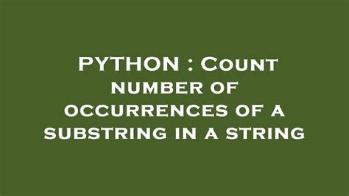 Count number of occurrences of a substring in a string