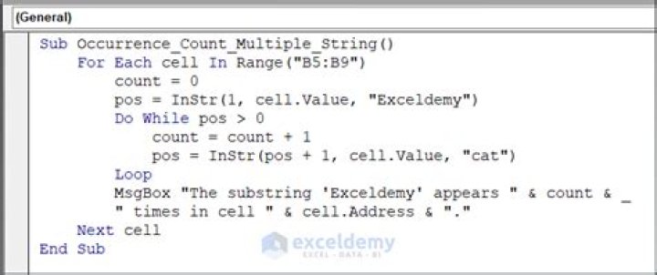 Count occurrences of a string in a cell