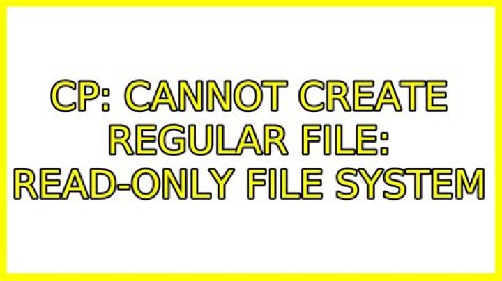cp: cannot create regular file: Read-only file system