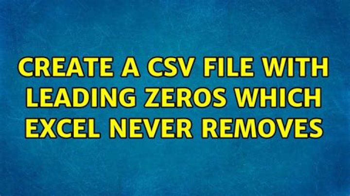 Create a CSV file with leading zeros which Excel never removes