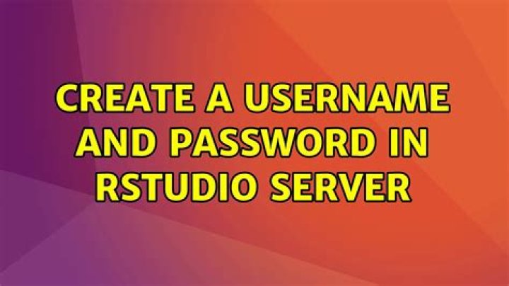 Create a username and password in RStudio Server