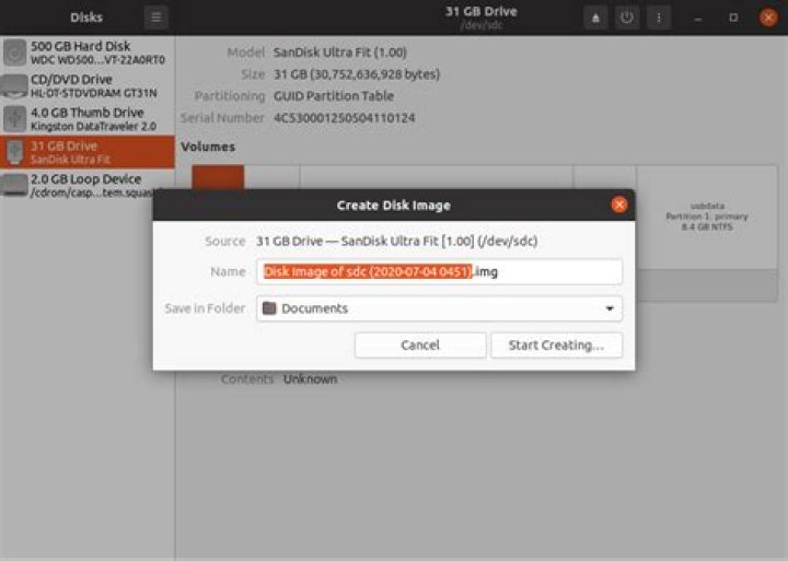 Create bootable backup system image