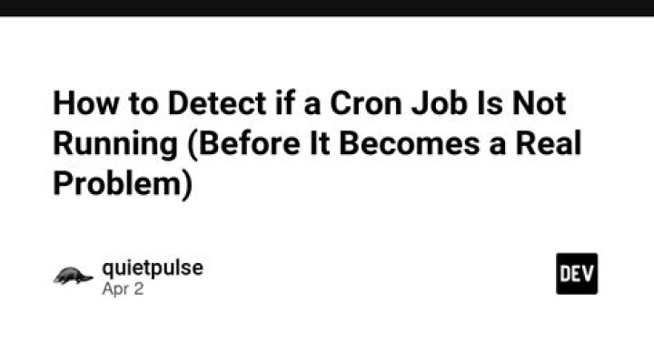 Cron Job Not Running?