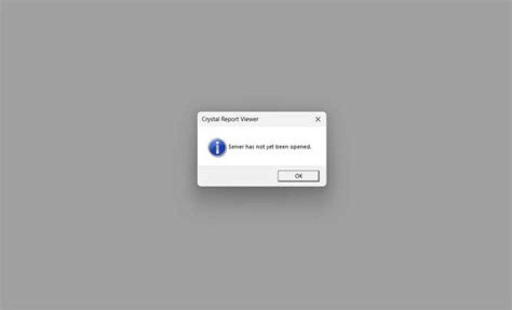 Crystal Report viewer- Server has not yet been opened