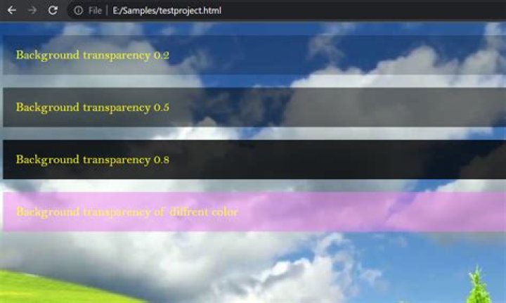 CSS opacity only to background color, not the text on it? [duplicate]