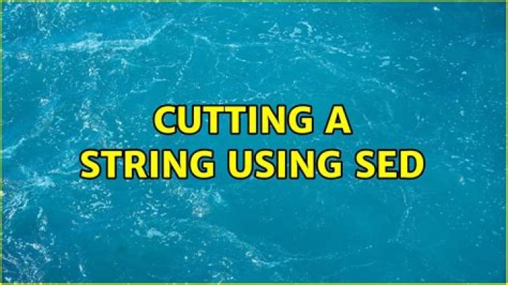 Cutting a string using sed