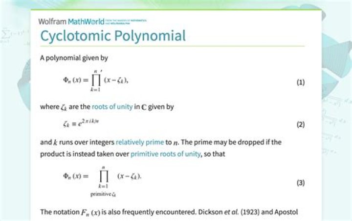 Cyclotomic polynomial