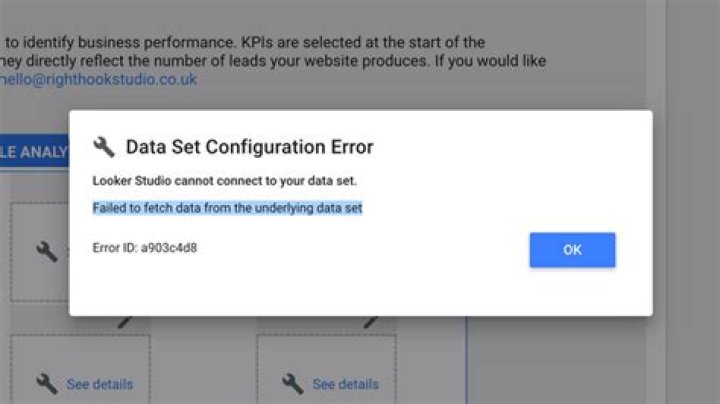 Data Set Configuration Error in Google Data Studio