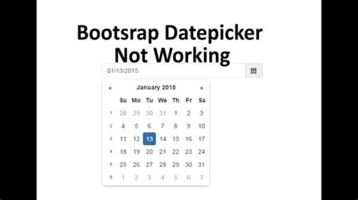 Datepicker not working / showing - Bootstrap 5