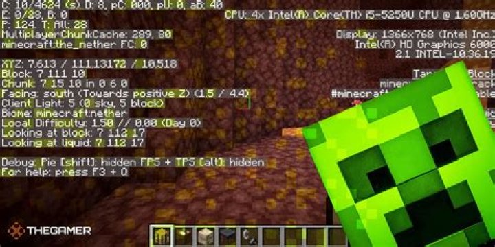 Debug screen