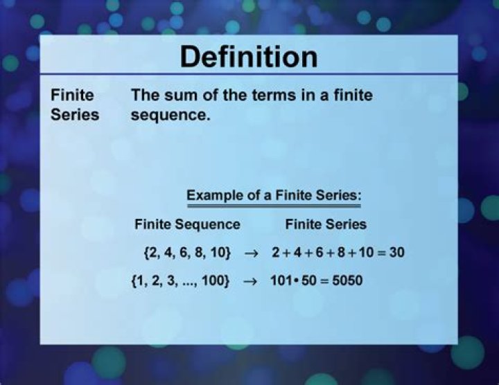 Definition of a finite series