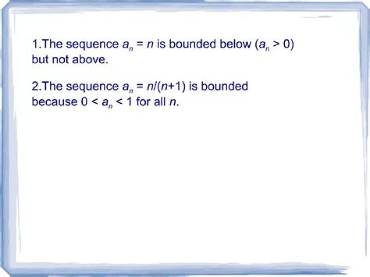 Definition of a sequence not bounded below.