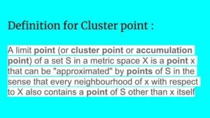 Definition of cluster point