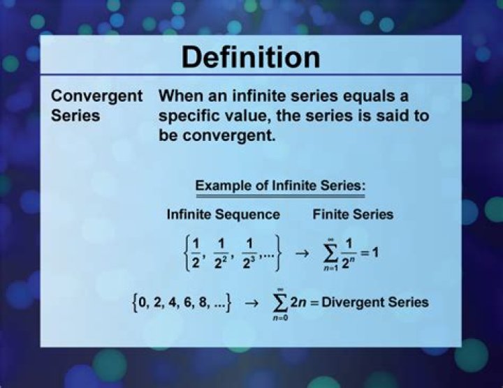 Definition of convergence of a series