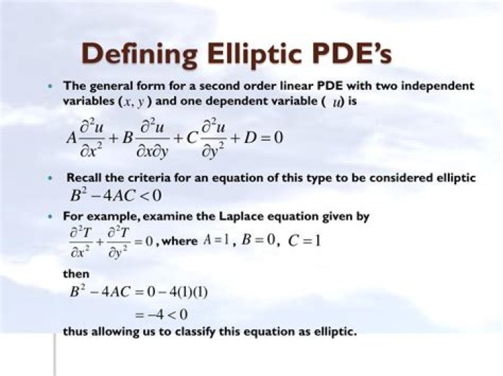 Definition of elliptic pde