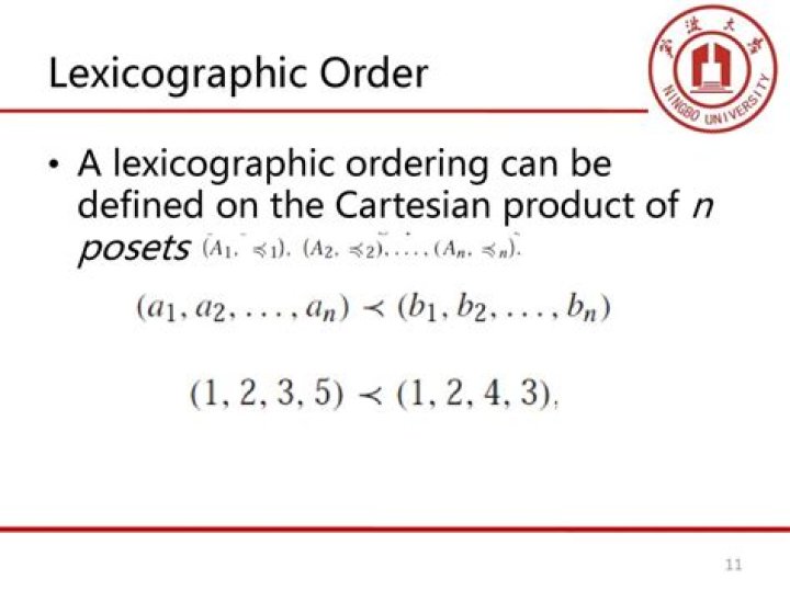 Definition Of Lexicographic Ordering