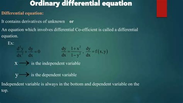 Definition of ordinary differential equation