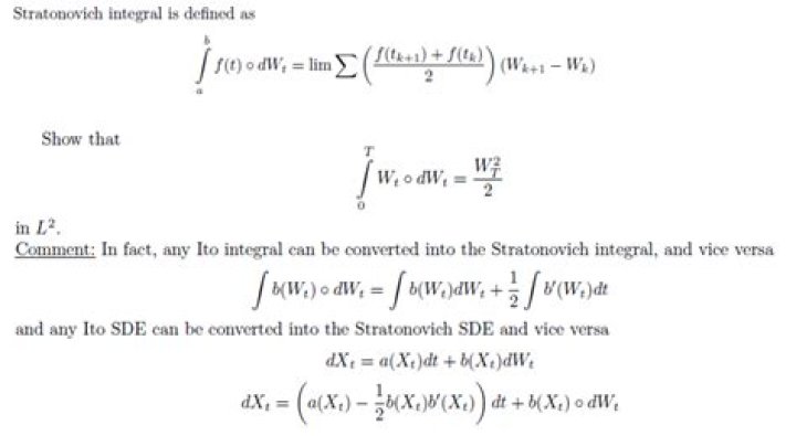 Definition of Stratonovich Integral