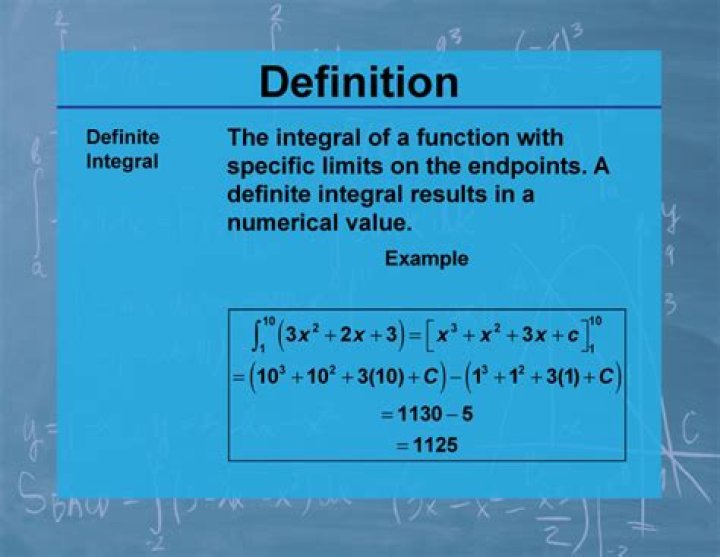 Definition of Unsigned Definite Integral
